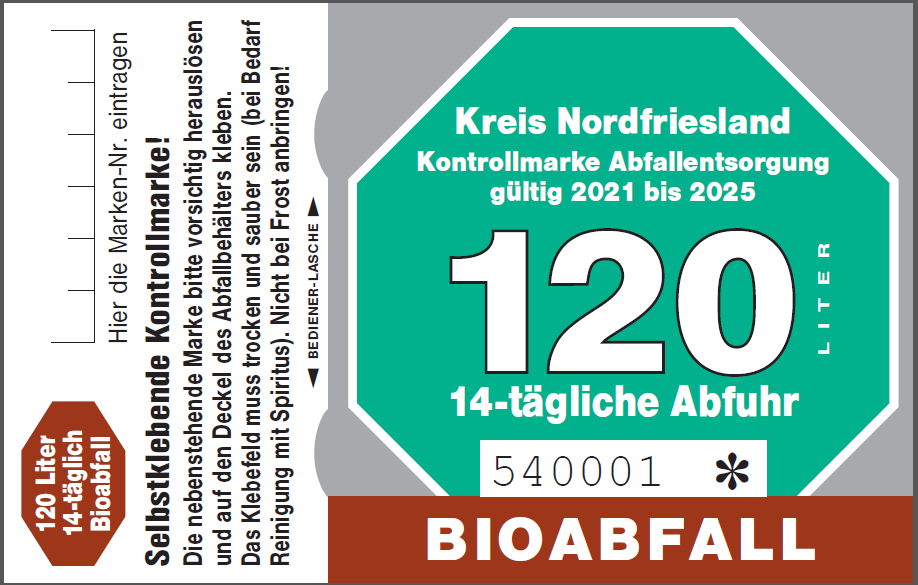 Braune Tonne (Bioabfall)  Abfallwirtschaftsgesellschaft Nordfriesland  (AWNF)
